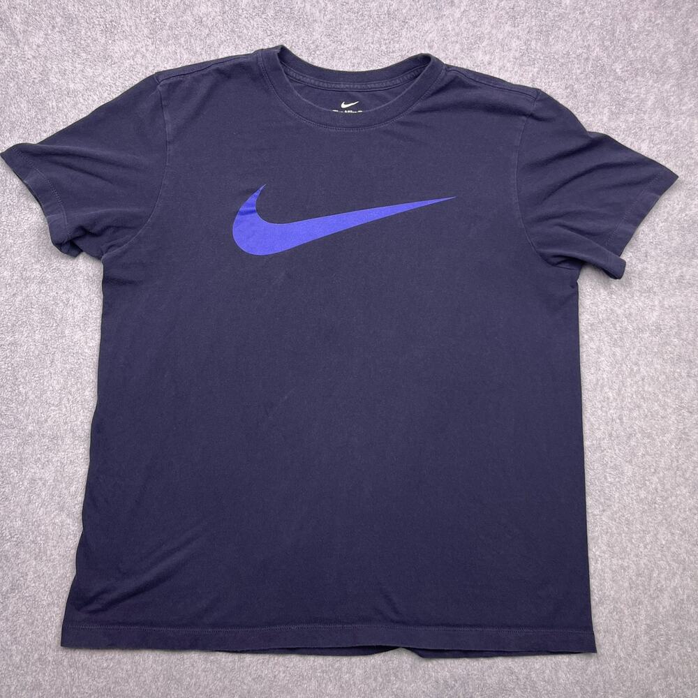 nike sportswear t-shirt blue short sleeve mens large